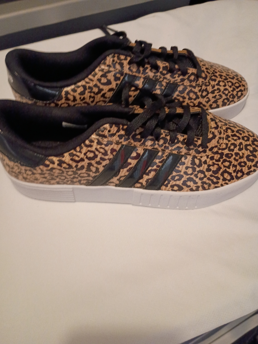 adidas Leopard Print Sneakers in Tan and Black